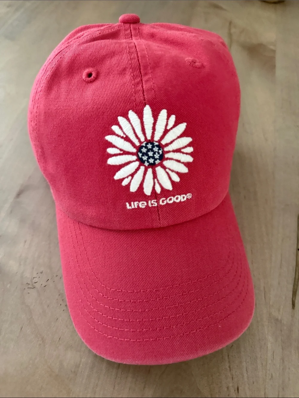 Life Is Good Kids Pink Daisy Baseball Cap